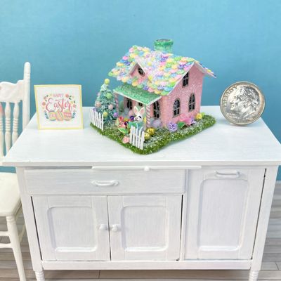 1:12 Scale Putz Style Easter Cottage