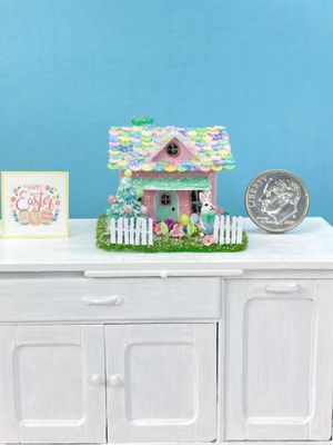 1:12 Scale Putz Style Easter Cottage