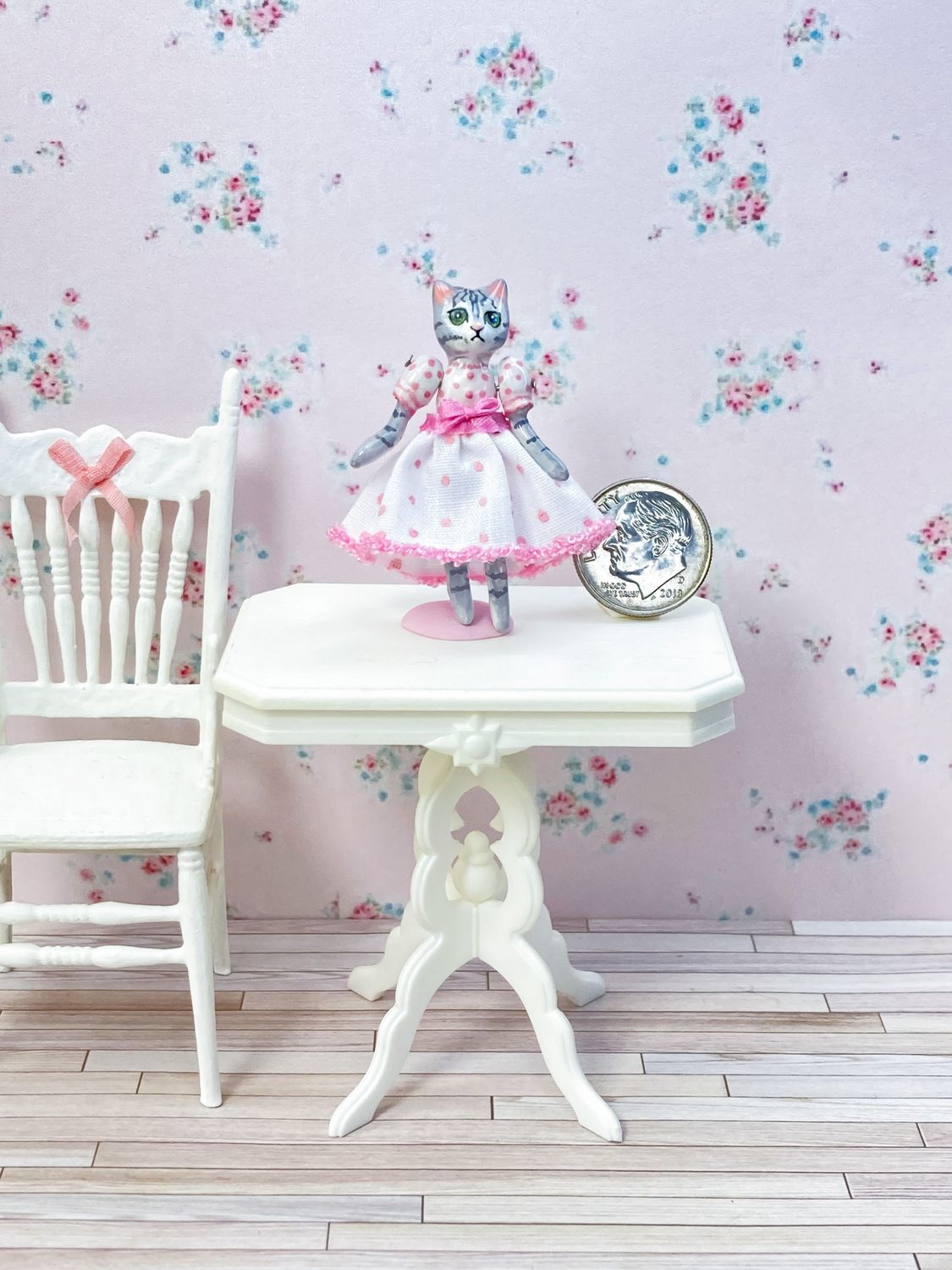1:12 Scale Jointed Cat Doll