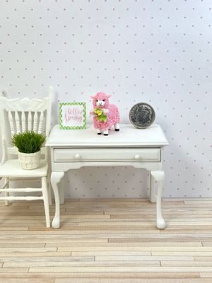 1:12 Scale Miniature Alpaca Spring Tabletop Decoration