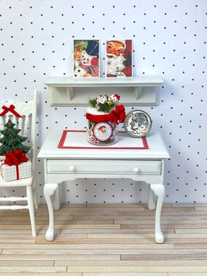 1:12 Scale Miniature Santa Christmas Candy Filled Jar
