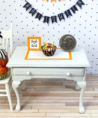 1:12 Scale Miniature Halloween Candy Filled Bowl