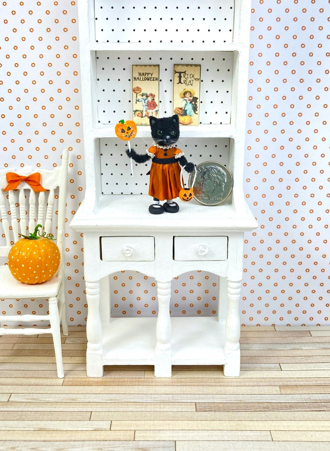1:12 Scale Halloween Time Kitty Doll