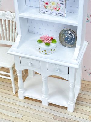 1:12 Scale Miniature Rose Trinket Box