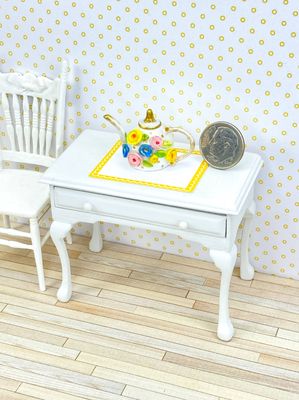 1:12 Scale Miniature Whimsical Floral Teapot