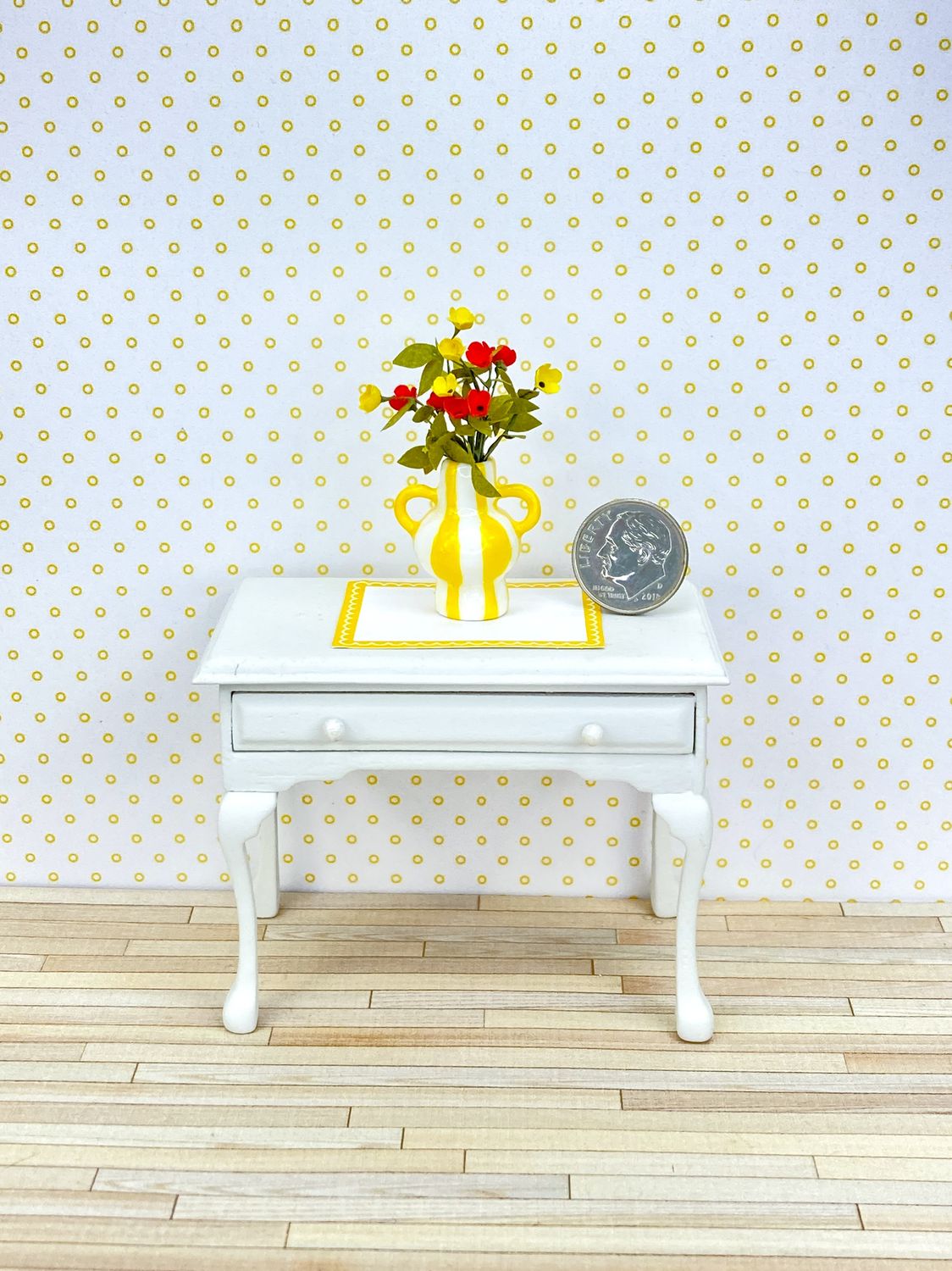 1:12 Scale Miniature Whimsical Flower Filled Vase