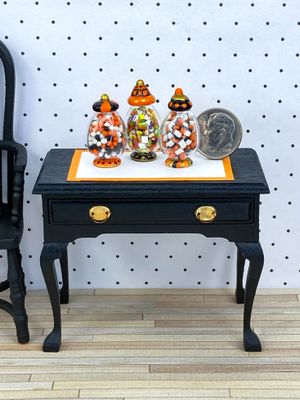 1:12 Scale Miniature Halloween Candy Filled Pedestal Jars
