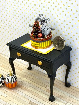 1:12 Scale Miniature Boo! Ghost Halloween Hat Box