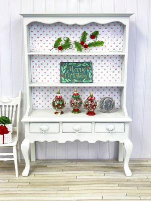 1:12 Scale Miniature Christmas Candy Filled Pedestal Jars