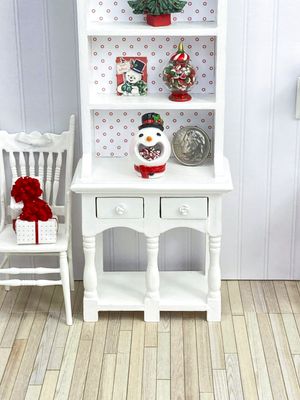 1:12 Scale Miniature Snowman Candy Bowl Dish