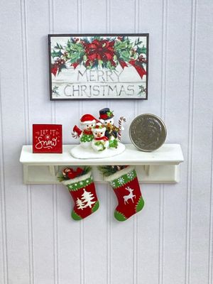 1:12 Scale Miniature Snowman Family Figurine