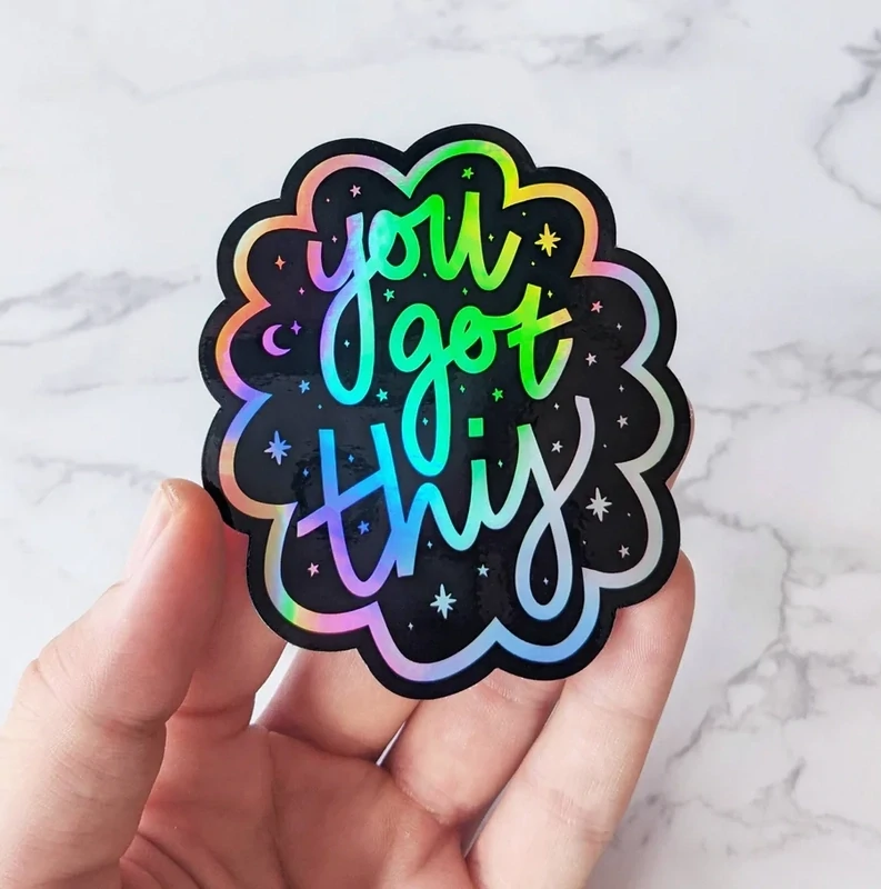 HOLOGRAPHIC DIE-CUT STICKERS