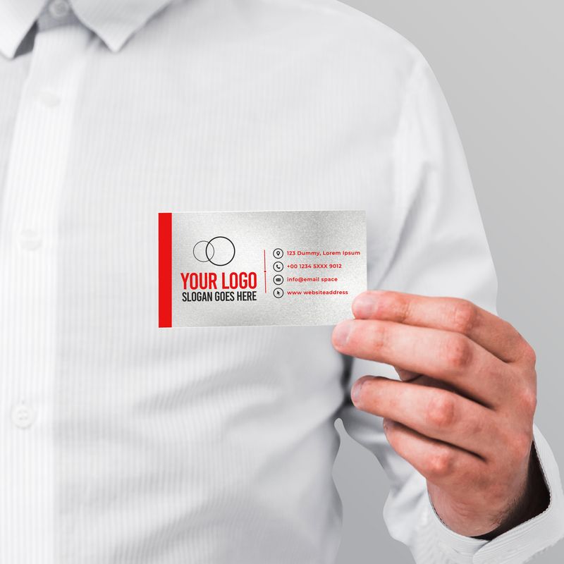 GLISTEN PEARL METALIC PAPER BUSINESS CARDS