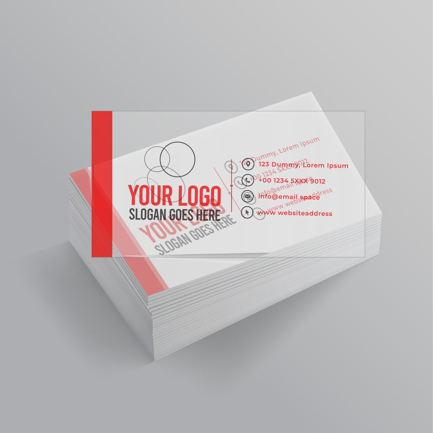 CLEAR PLASTIC BUSINESS CARDS