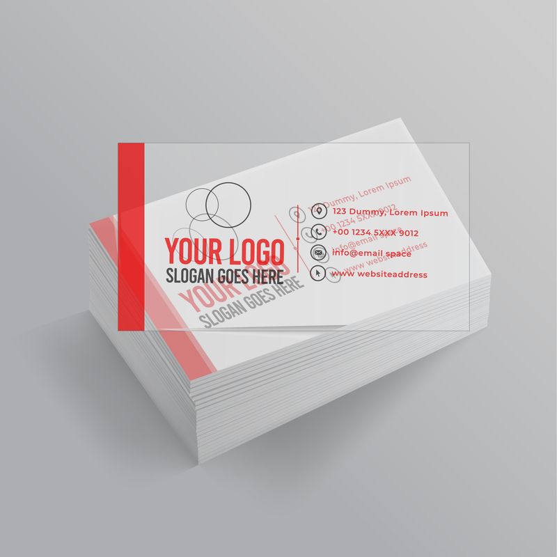 CLEAR PLASTIC BUSINESS CARDS
