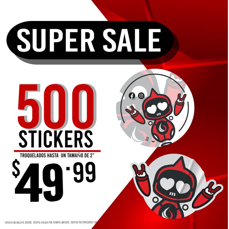 500 STICKERS PROMO