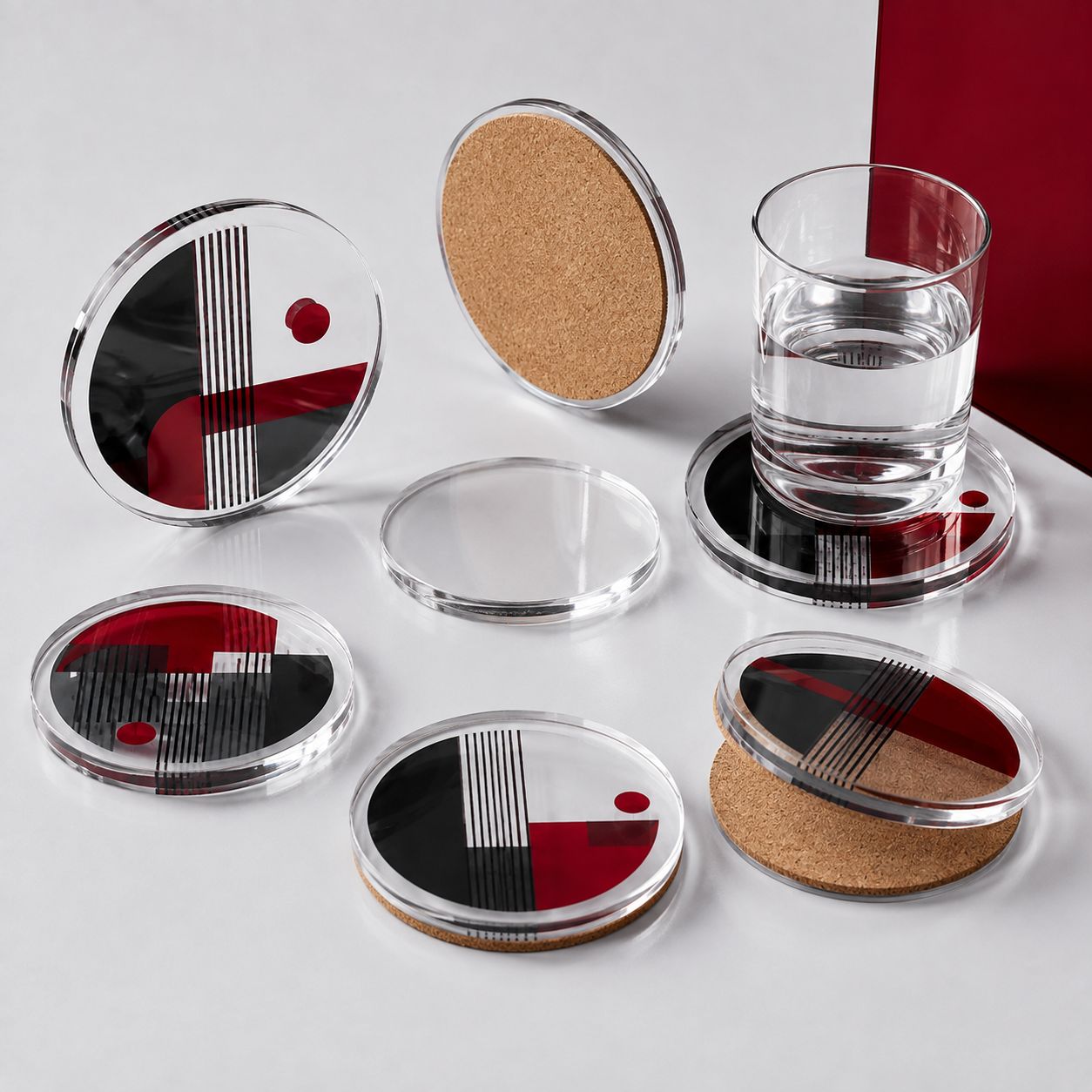 CUSTOM ACRYLIC COASTERS 4/SET