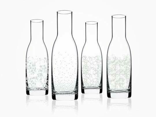 Caraffa  organica "TONIC" 1 Litro, decoro Fire White -Italesse-