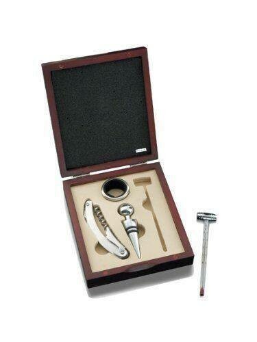 COFANETTO ENOTECA SET 4 PZ INOX
