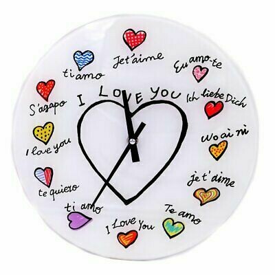 Orologio da parete "I LOVE YOU" -Lowell-