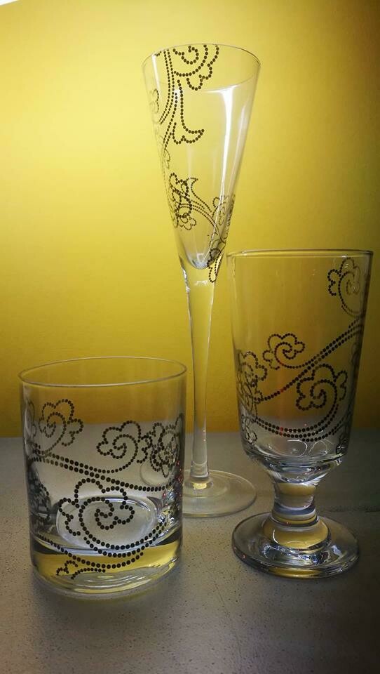 Servizio bicchieri "PLATINO" 6 acqua/ 6 vino/ 6 flute -LEONARDO-