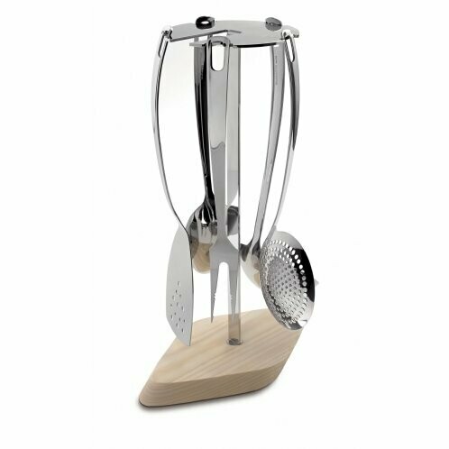 Set 5 utensili più supporto Trattoria -Bugatti-