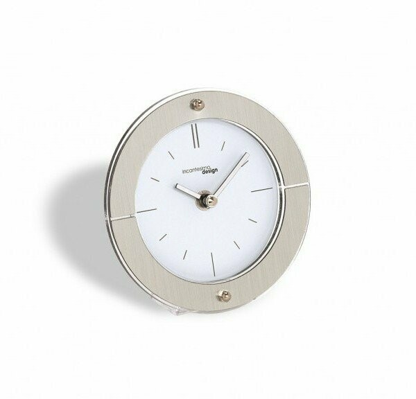 Orologio "OROLOGI DA TAVOLO DI DESIGN FABULA", Colori: Metal Bianco