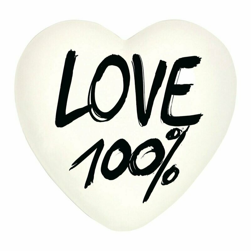 Complemento di arredo/fermacarte "Cuore 100% LOVE"