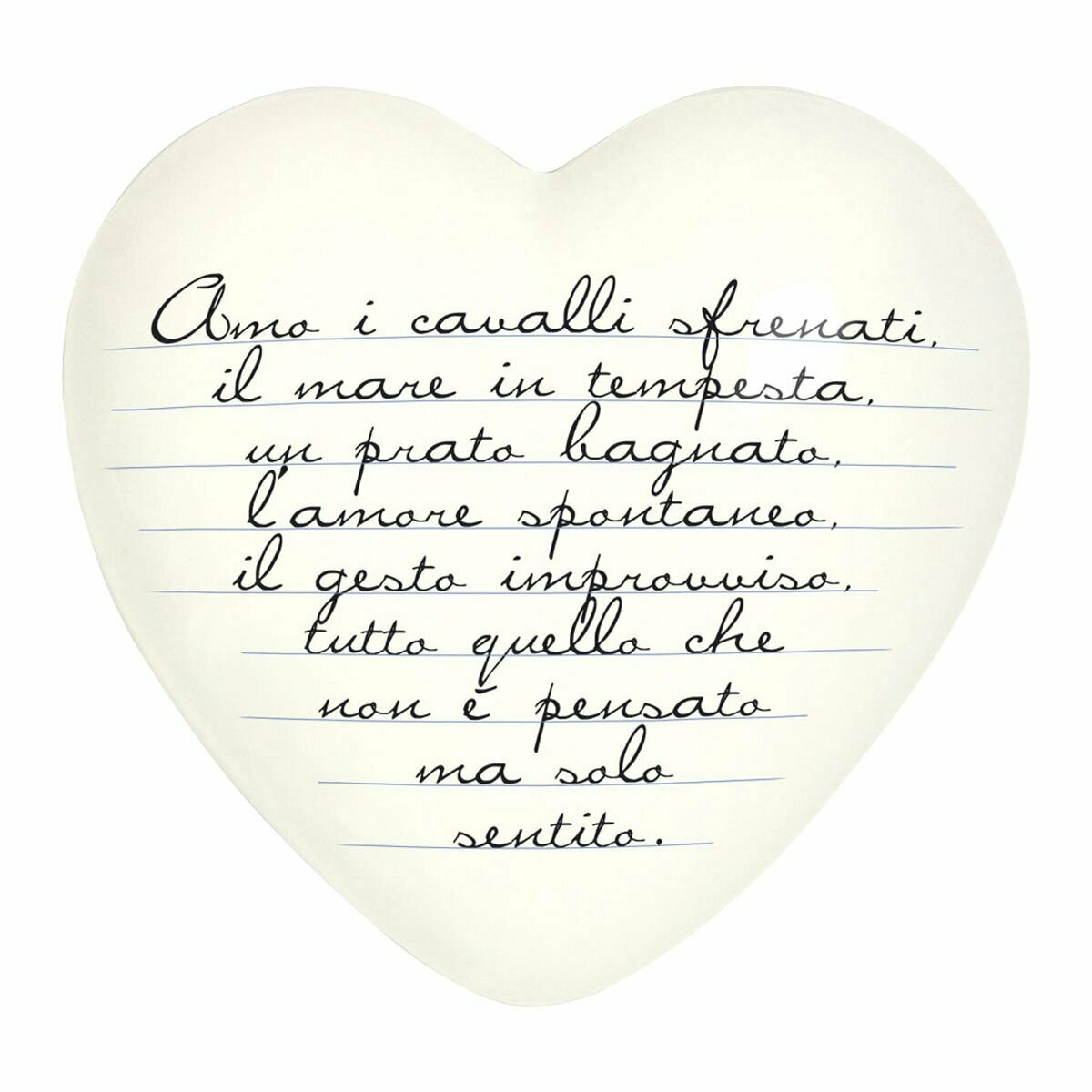 Complemento di arredo/fermacarte "Cuore AMO"