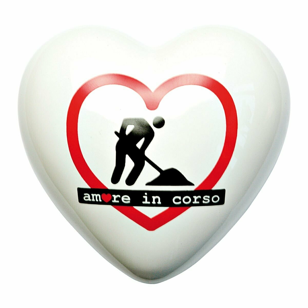 Complemento di arredo/fermacarte "Cuore AMORE IN CORSO"