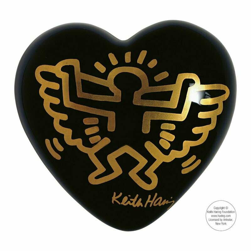 Complemento di arredo/fermacarte "Cuore ANGEL BLACK"