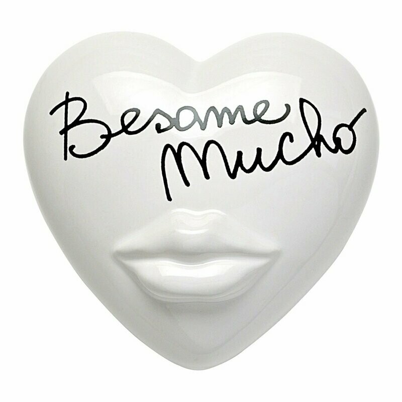 Complemento di arredo/fermacarte "Cuore BESAME MUCHO"