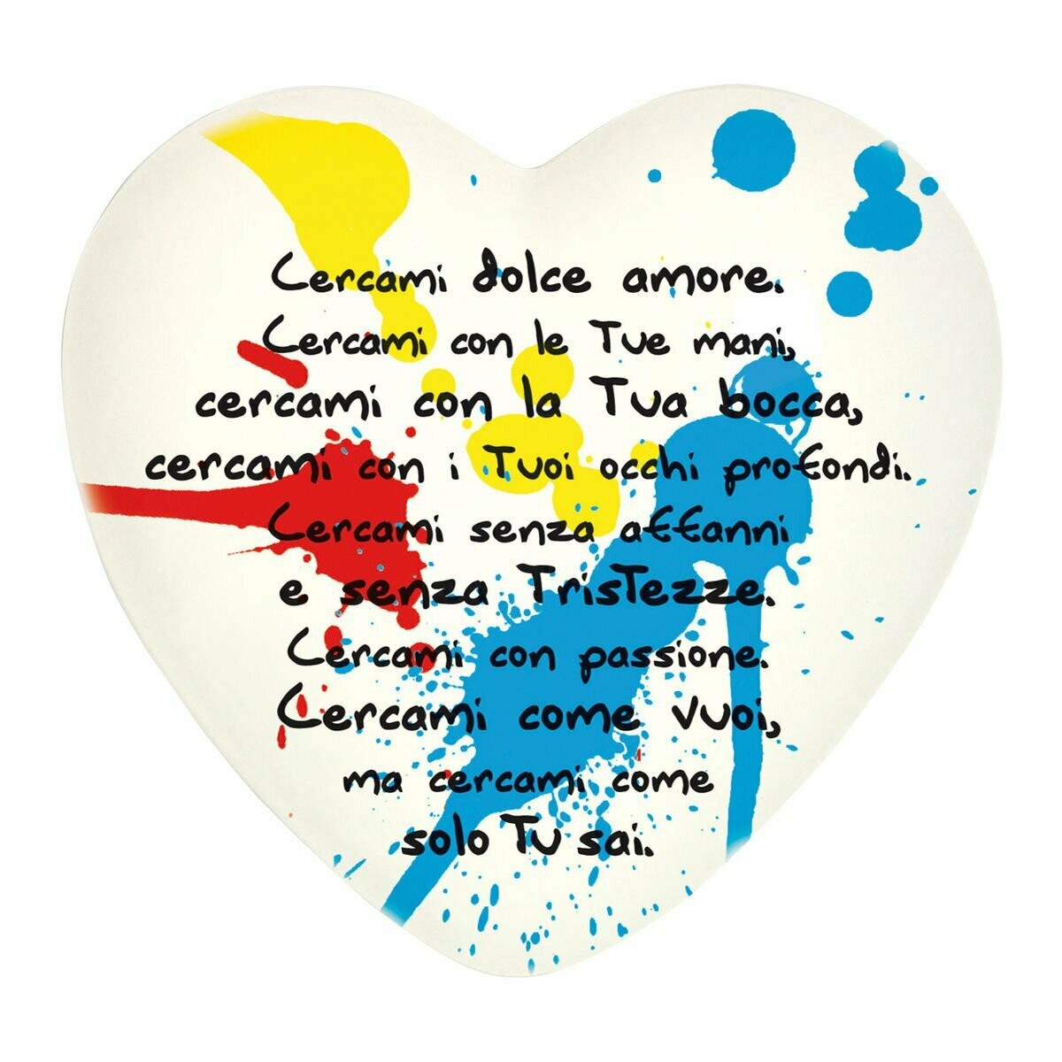 Complemento di arredo/fermacarte "Cuore CERCAMI"