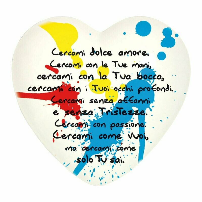 Complemento di arredo/fermacarte "Cuore CERCAMI"