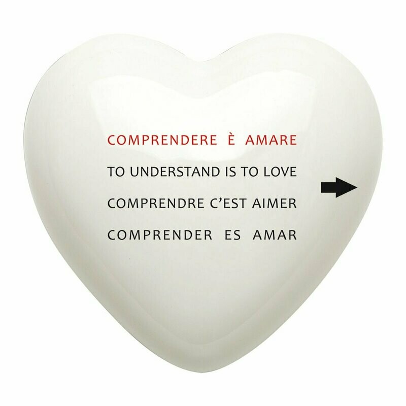 Furniture/paper clip addition "Heart COMPRENDERE/AMARE"