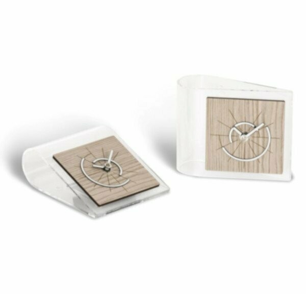 Orologio da tavolo di design "STILLAE", Colori Disponibili: Bianco Venato, Tipologia: Tavolo