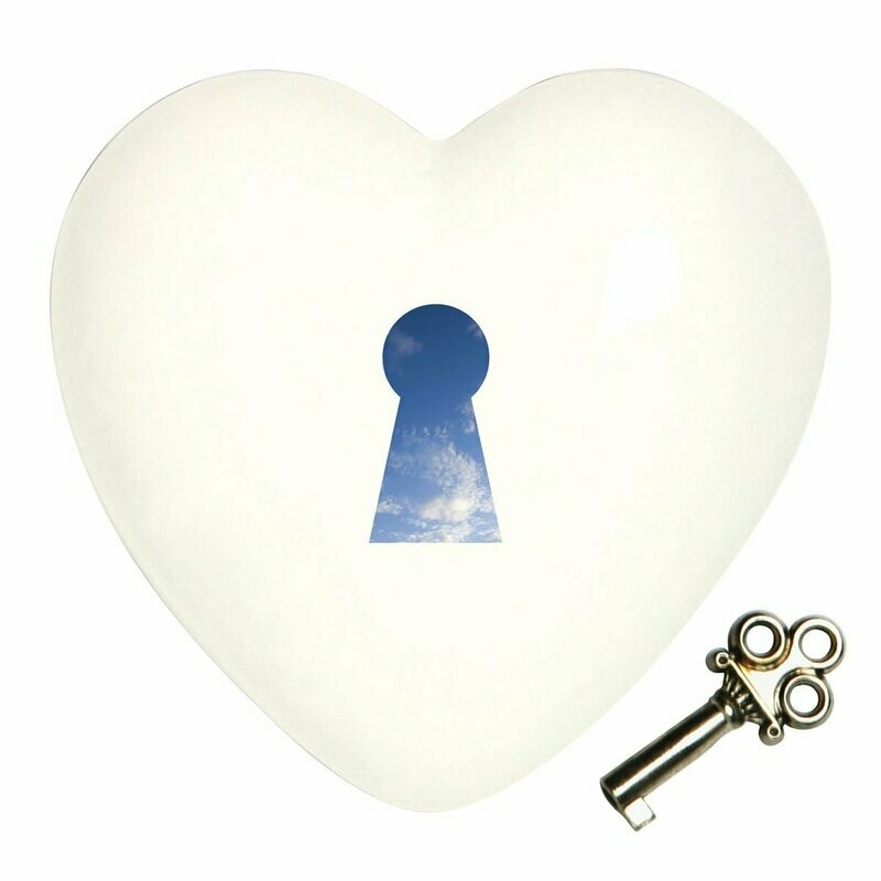 Complemento di arredo/fermacarte "Cuore LE CHIAVI DEL CUORE"