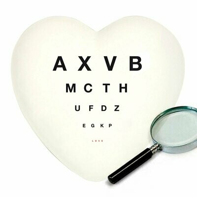 Complemento di arredo/fermacarte "Cuore VISION TEST"