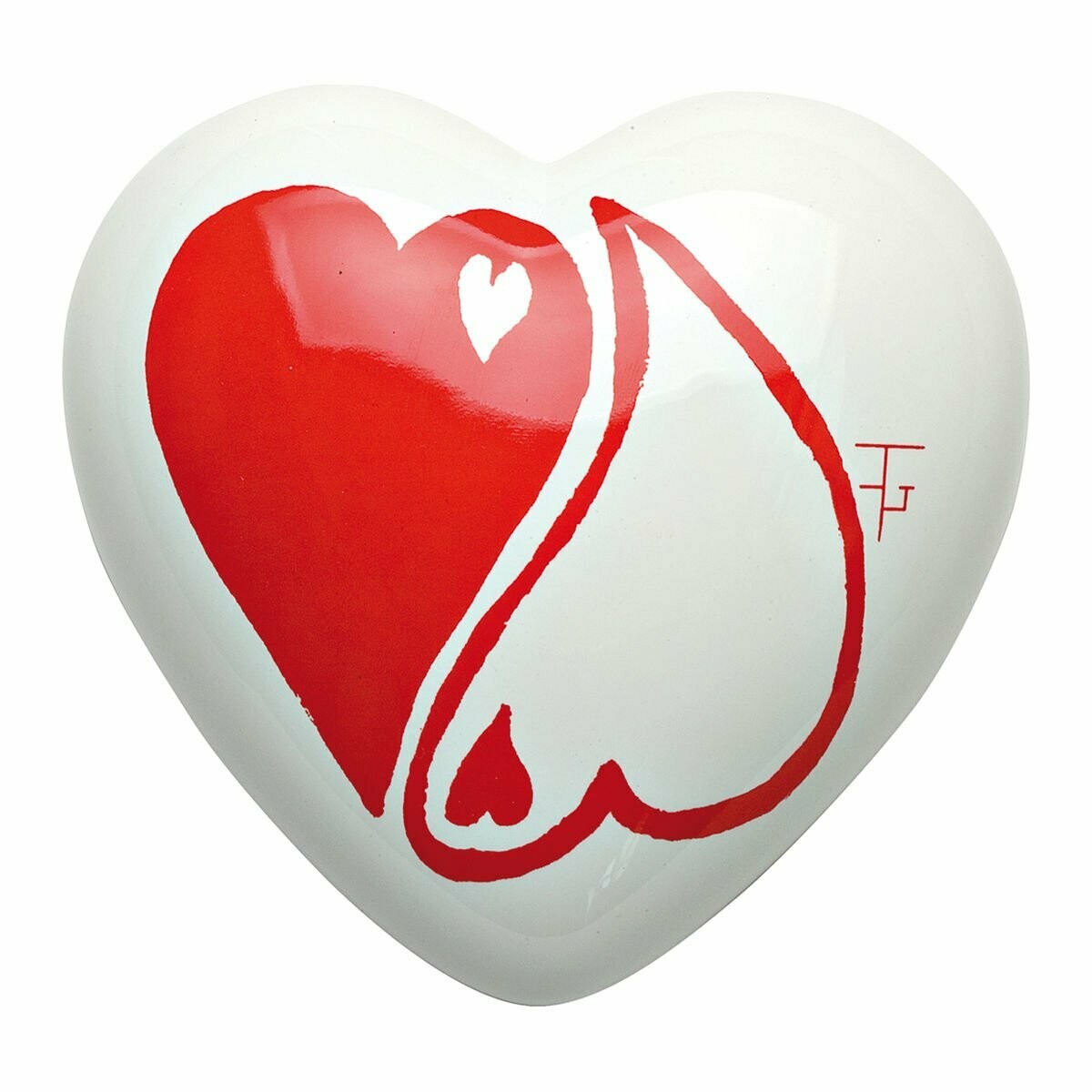 Furniture/paper clip addition "Heart YIN-YANG"