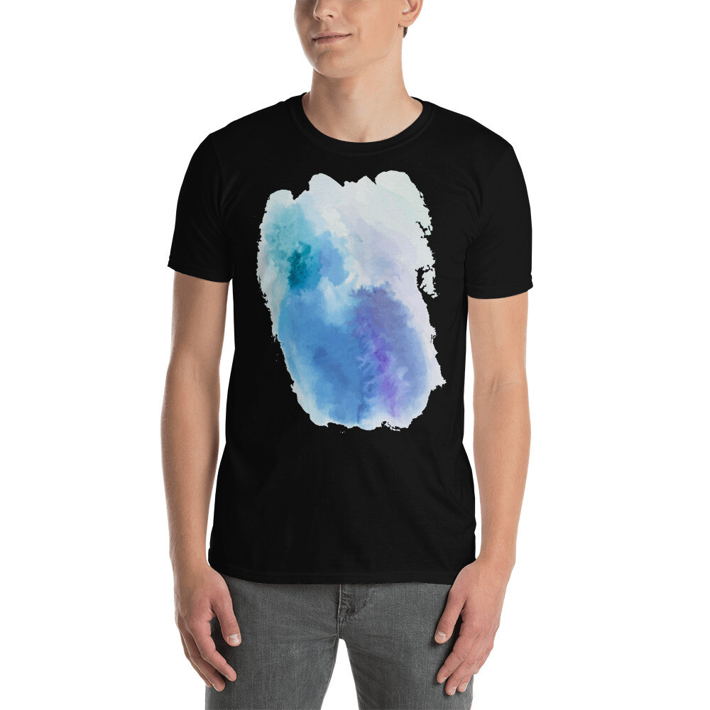 Maglietta unisex a maniche corte "ACQUERELLO", Colore: Nero, Taglia: S