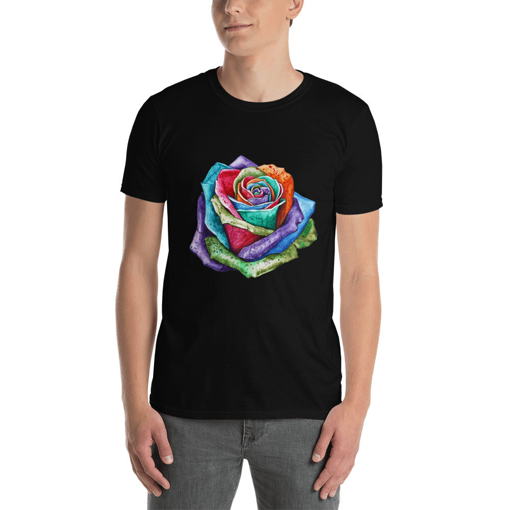 Maglietta unisex a maniche corte "ROSA", Colore: Nero, Taglia: S