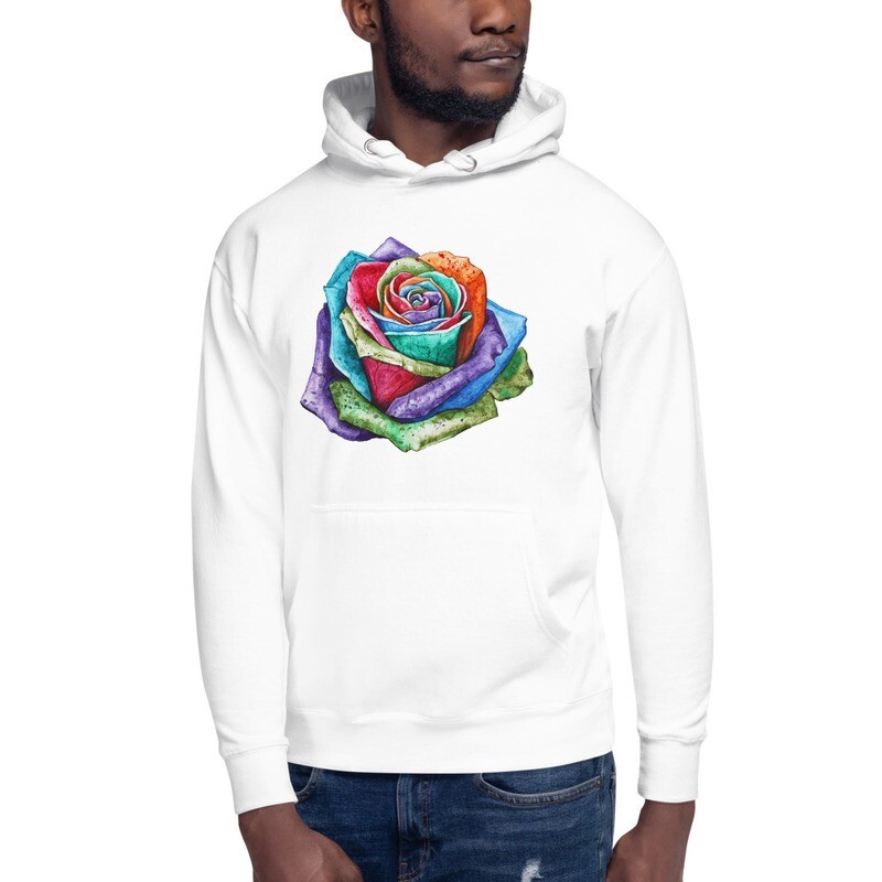 Felpa Unisex con cappuccio e lacci "ROSA"