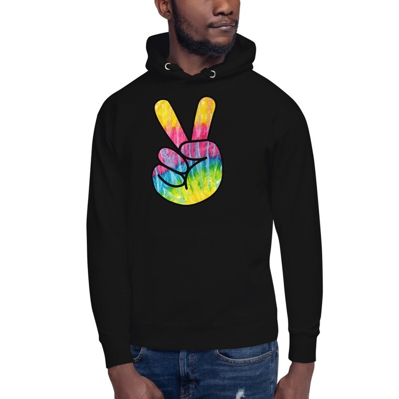 Felpa Unisex con cappuccio e lacci "PACE"