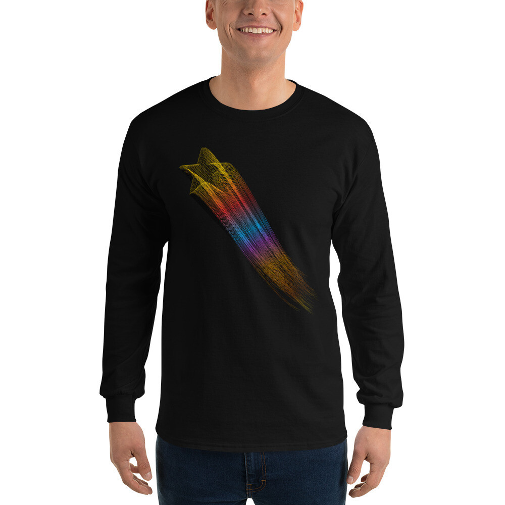 Maglia leggera a maniche lunghe "STELLA CADENTE", Colore: Nero, Taglia: S