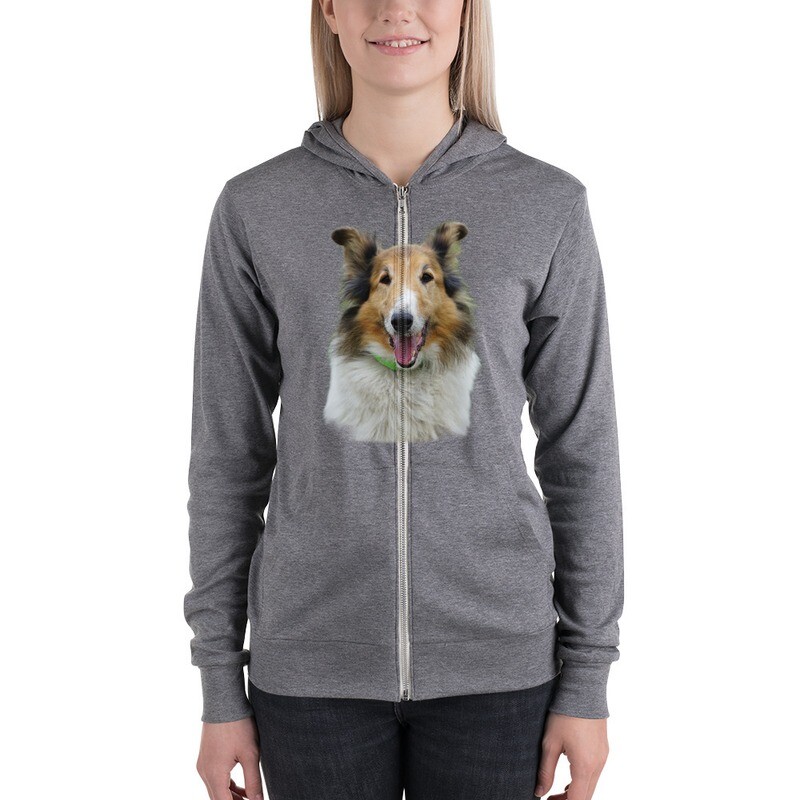 Felpa Unisex con cappuccio e zip "CAGNOLINO"
