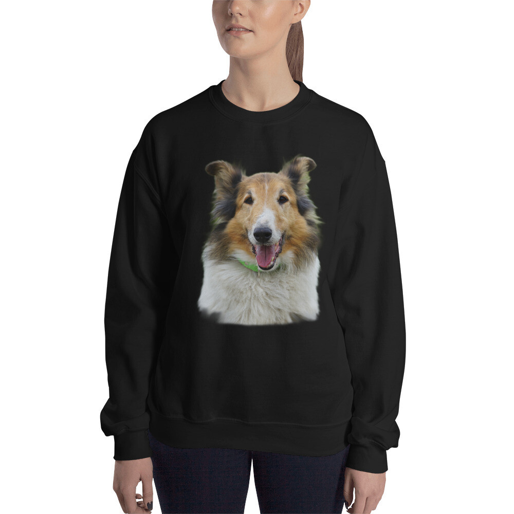 Felpa senza cappuccio unisex "CAGNOLINO", Colore: Nero, Taglia: S