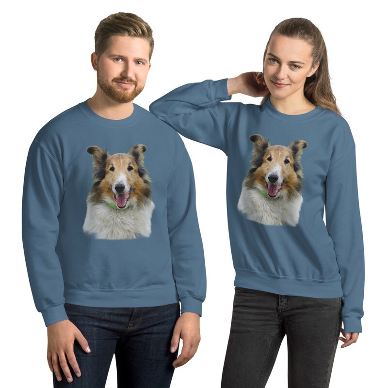Felpa senza cappuccio unisex "CAGNOLINO"