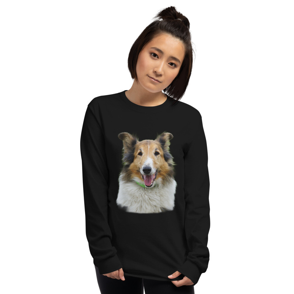 Maglia leggera a maniche lunghe "CAGNOLINO", Colore: Nero, Taglia: S