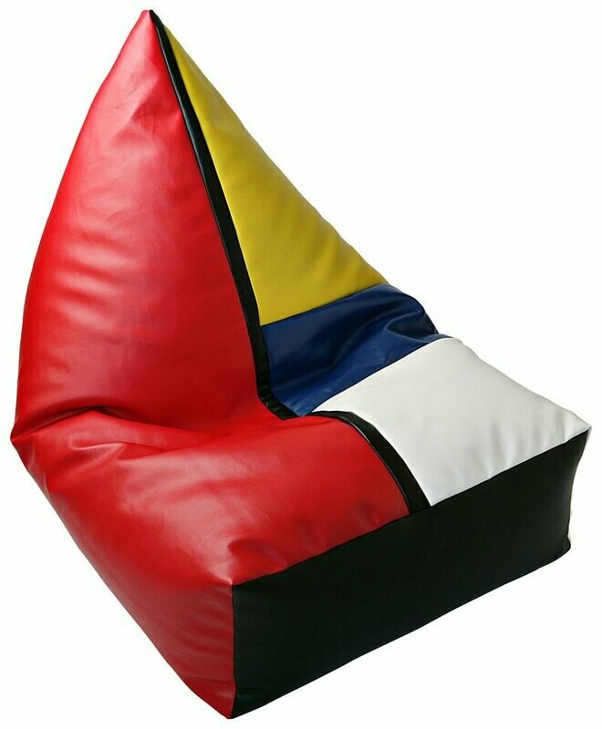 Sack chair/Pouf "FRACCHIA P ECOPELLE MONDRIAN STYLE"