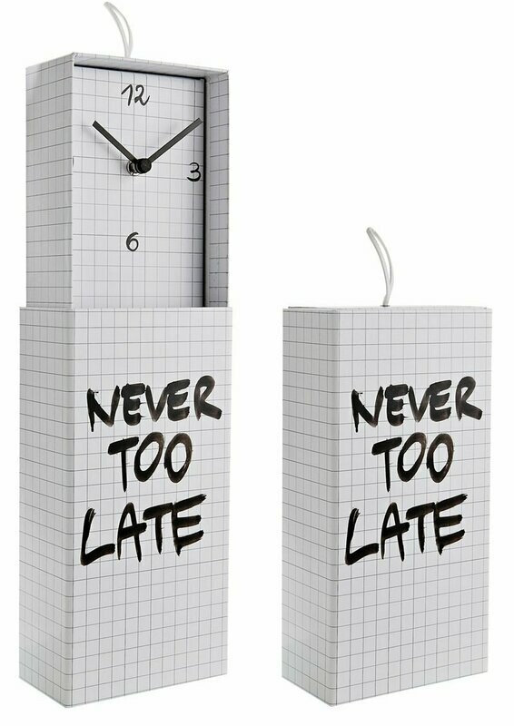 Orologio "CLOCK IN A BOX NEVER TOO LATE"